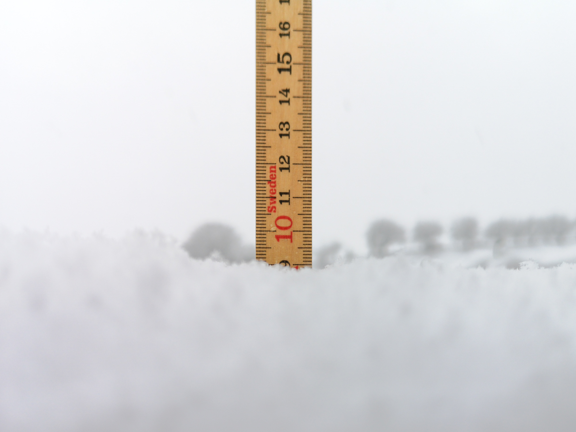 Aktuelle Schneehöhe vom 10. Januar 2019 in Elfingen Aargau